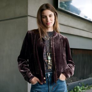 Carina Velvet Bomber. Petite