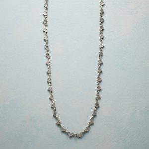 Sterling Chain Of Hearts Necklace