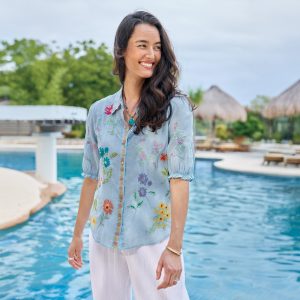 Evangelina Smocked Shirt